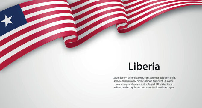 Liberia Flag Waving Graphic Design Background