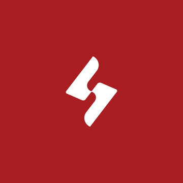 S letter initial minimalist logo design