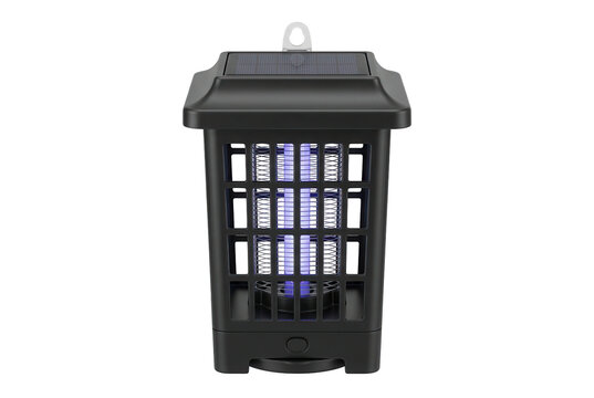 Solar powered hanging insect zapper lantern.