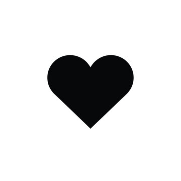 Black heart shape symbol icon 3.