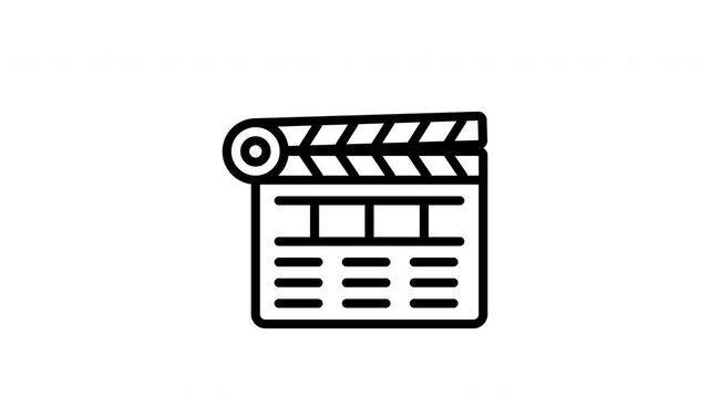clapperboard animation icon
