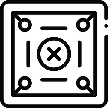 carrom icon, Vector illustration