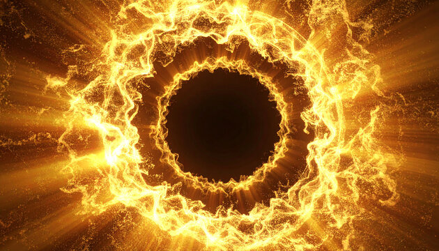 黄金の光が上昇する神秘的なエネルギーオーラ素材
Mystical golden energy aura with rising light and glowing particles