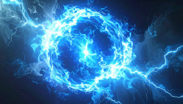 青白いプラズマと稲妻が躍動するエネルギーオーラ素材
Dynamic blue white plasma energy aura with lightning effect