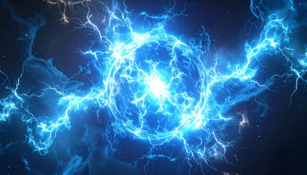 青白いプラズマと稲妻が躍動するエネルギーオーラ素材
Dynamic blue white plasma energy aura with lightning effect