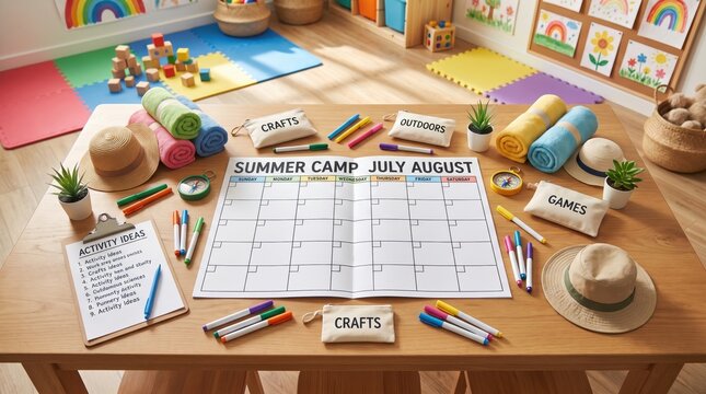 Summer Childcare, Camps & Activity Schedules Planner