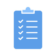 Fototapeta premium Blue clipboard checklist