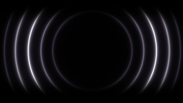Futuristic Abstract 3D Rings with Blue Neon Glow | Corporate Technology Motion Background | 4K Infinite Loop