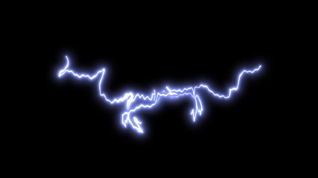 Cartoon electric energy burst from central void, blue lightning speed lines motion on black screen, blue lightning bolt, strong thunder lightning animated overlay, cartoon lightning energy burst.4k