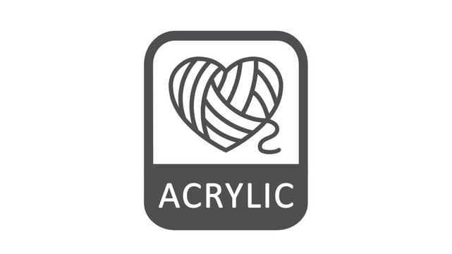 Acrylic yarn - video, vector, icon, sign.