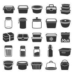 Obraz premium Collection of various kitchen containers and storage solutions.