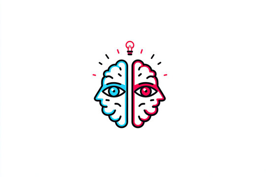 Trusting intuition RGB color icon. Open minded. Stop overthinking. Inner vision. Self awareness. Simple filled line drawing. Editable stroke.