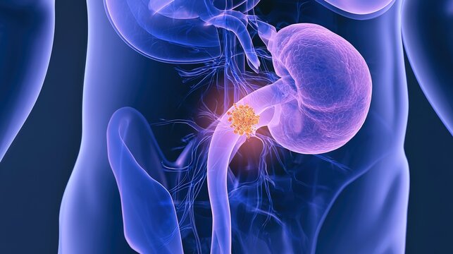 Professional medical 3D anatomical visualization of gonorrhea bacterial sexually transmitted infection, gonococcus bacteria infecting human urogenital tract tissues, pathological damage display 