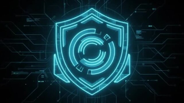 Digital security shield with data circuit pattern