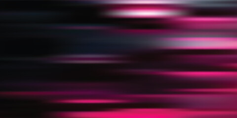 abstract horizontal lines in dark pink purple and black colors with smooth gradient shapes and motion effect background © Girlda