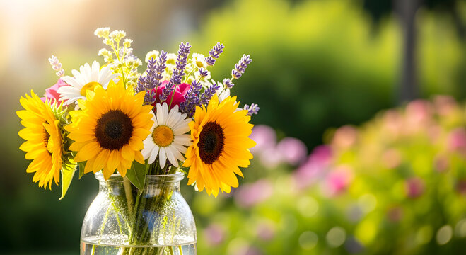 Purple wildflowers blooming in a meadow during a vibrant golden sunset