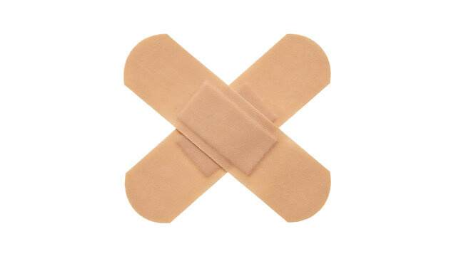 adhesive bandage on white background