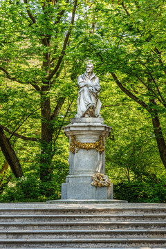 Justus Freiherr von Liebig memorial at Maximiliansplatz square of Munich, Germany.