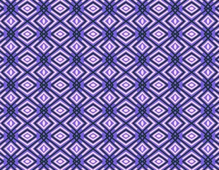 Fototapeta premium Abstract textile pattern with purple, pink, and charcoal geometric diamond grid shape. Suitable for modern and simple design projects