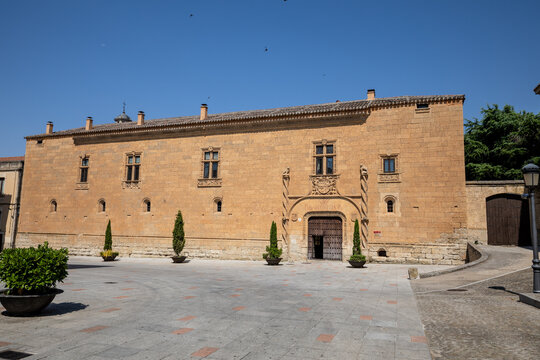 Gothic fa&ccedil;ade of the Montarco Palace in Ciudad Rodrigo, Salamanca, Castile and Le&oacute;n, Spain.