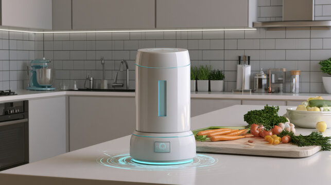 futuristic personalized nutrition system with holographic technology