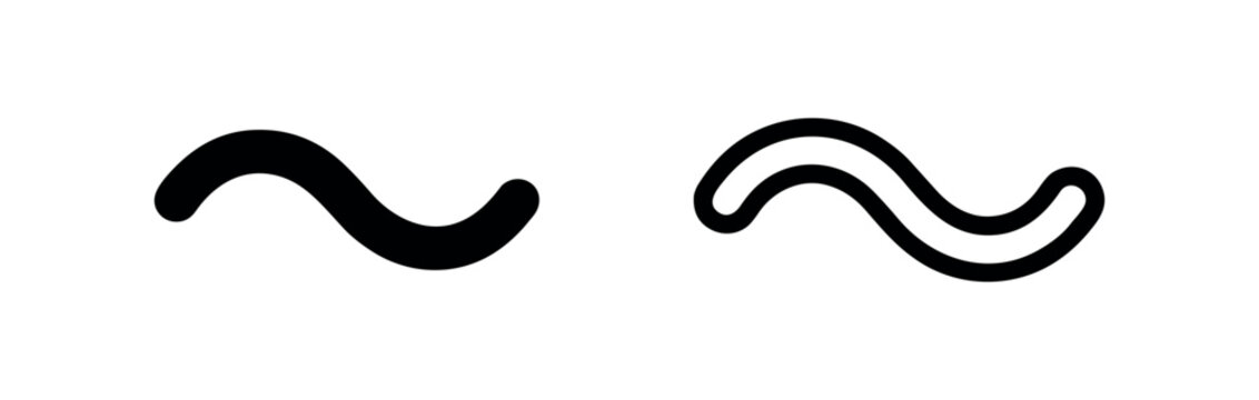 Tilde wave symbol icon set