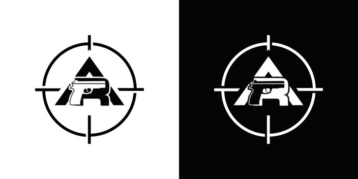 modern simple vector gun logo
