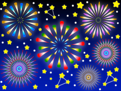 打ち上げ花火のイラスト素材5