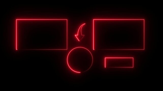 Subscribe button and outro for gaming and video channels Youtube End screen animation. neon glowing end screen 4k animation