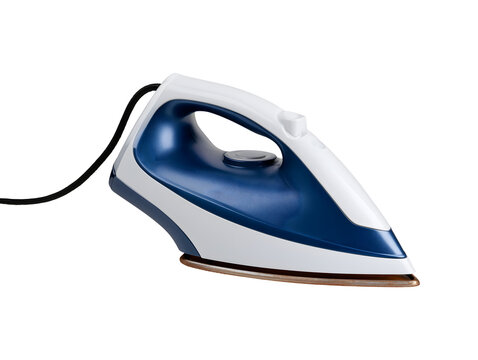 Electric steam iron isolated on transparent or white background, png