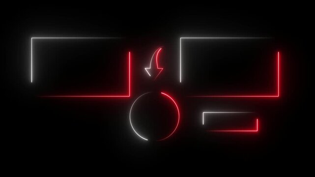 Subscribe button and outro for gaming and video channels Youtube End screen animation. neon glowing end screen 4k animation