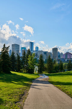 Edmonton Park Path Skyline