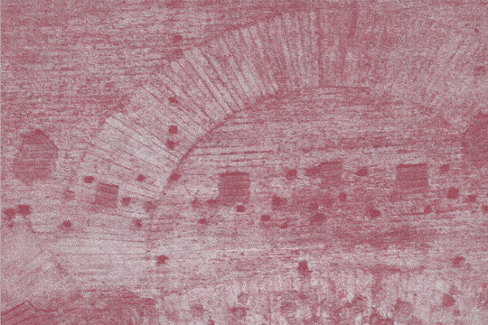 halfo tone vintage print of ancient wall and arch