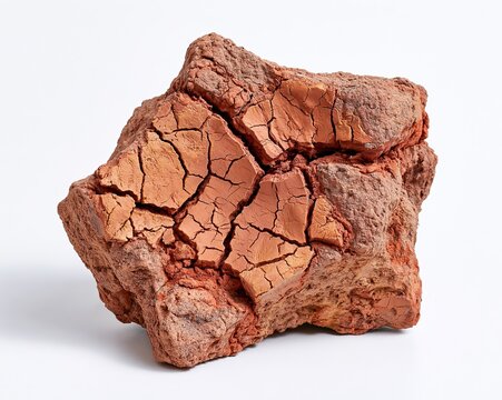 Cracked Red Clay Rock