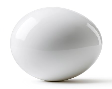 Shiny White Sphere Reflecting Light