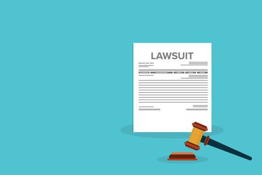 Court Verdict Document with Wooden Gavel