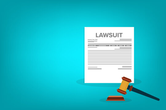 Legal Contract Dispute with Court Hammer