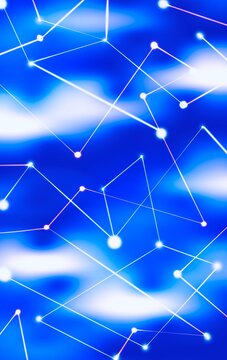 Abstract Neural Network Background with Glowing Connections