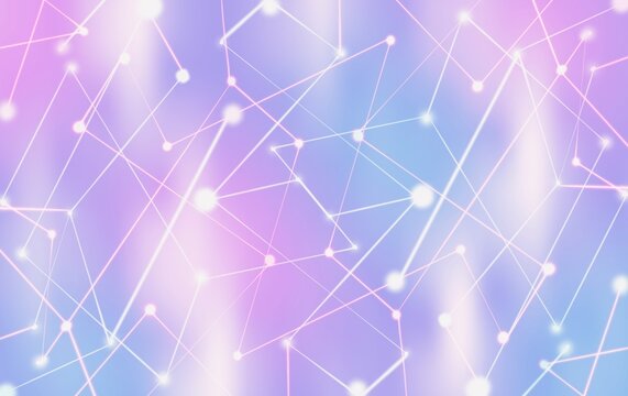 Abstract Neural Network Background with Glowing Connections
