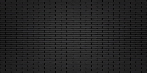 Fototapeta premium Abstract Black Brick Wall Texture Vector Illustration, Modern Dark Masonry Pattern Background, Realistic Stone Block Surface Design, Seamless Urban Brickwork Texture, Industrial Construction Wall.