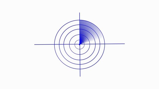 Rader radar icon, Animated radar icon animation on white background