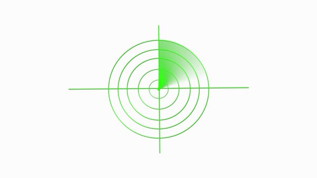 Rader radar icon, Animated radar icon animation on white background