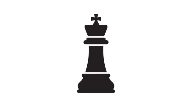Black king chess piece icon