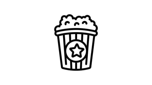 popcorn animation icon