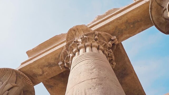The ancient and historical Philae Temples complex in Aswan, which was built by the ancient Egyptian pharaohs. It was built during the third century BC. it built to worship the goddess "Isis" - Egypt.