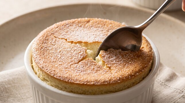 Freshly baked souffle