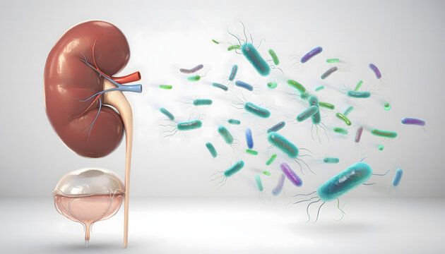 Urinary tract bacterial infection (UTI) occurs when germs like E. coli infect the urinary organs, triggering inflammation across the kidneys, ureters, bladder, and urethra.