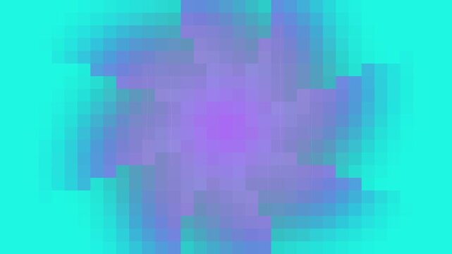 Abstract Pixelated Gradient Swirl Background Featuring Vibrant Cyan and Soft Purple Color Fusion
