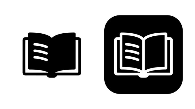Classic dictionary book icon with lettering vector, learning