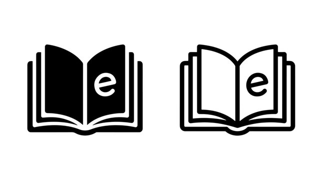 Digital ebook reader device illustration with technology